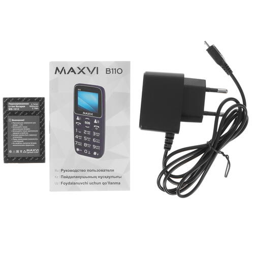 Купить Сотовый телефон Maxvi B110 синий  9064665. Характеристики, отзывы и цены в Донецке