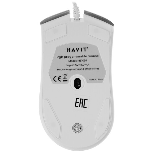 Купить Мышь проводная Havit MS1034  белый  9271112. Характеристики, отзывы и цены в Донецке