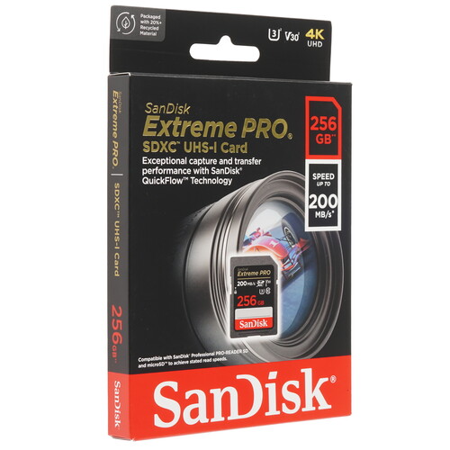 Купить Карта памяти SanDisk Extreme Pro SDXC 256 ГБ  9102929. Характеристики, отзывы и цены в Донецке