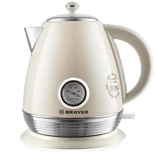 Купить Электрочайник BRAYER BR1070 бежевый  9032618. Характеристики, отзывы и цены в Донецке