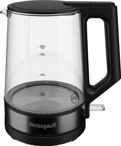Купить Электрочайник Weissgauff WK 1700 EcoGlass Nero черный  9259481. Характеристики, отзывы и цены в Донецке
