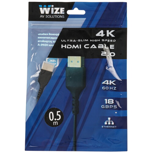 Купить Кабель  Wize HDMI - HDMI, 0.5 м  5479790. Характеристики, отзывы и цены в Донецке