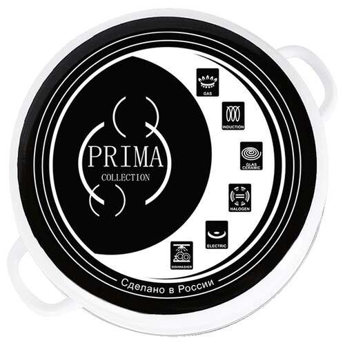 Купить Кастрюля Prima Collection С добрым утром! PC101GM40 4 л 20.5 см белый  9195199. Характеристики, отзывы и цены в Донецке