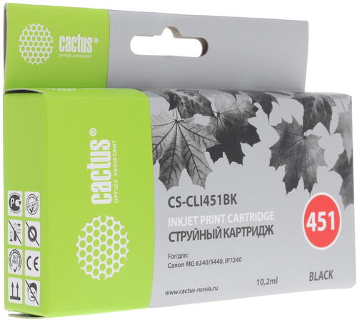 Купить Картридж Cactus CS-CLI451BK черный  7932963. Характеристики, отзывы и цены в Донецке