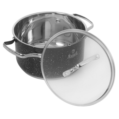 Купить Кастрюля Rashel Стефани R-306v 3.6 л 20 см черный  9320873. Характеристики, отзывы и цены в Донецке