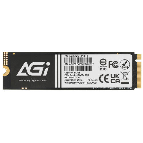 Купить 512 ГБ SSD M.2 накопитель AGI AI818 [AGI512G44AI818]  5412844. Характеристики, отзывы и цены в Донецке