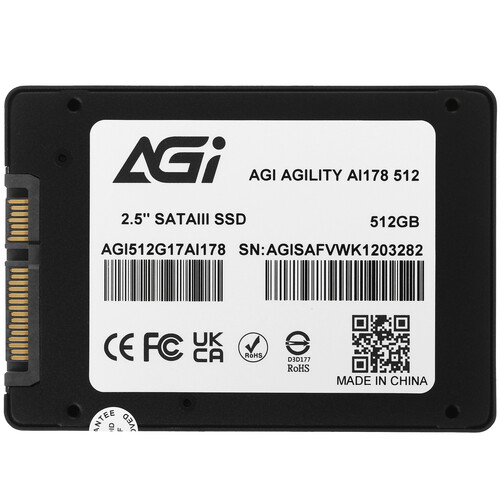 Купить 512 ГБ 2.5" SATA накопитель AGI AI178  5412850. Характеристики, отзывы и цены в Донецке