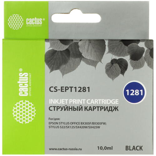 Купить Картридж Cactus CS-EPT1281 черный  0138371. Характеристики, отзывы и цены в Донецке