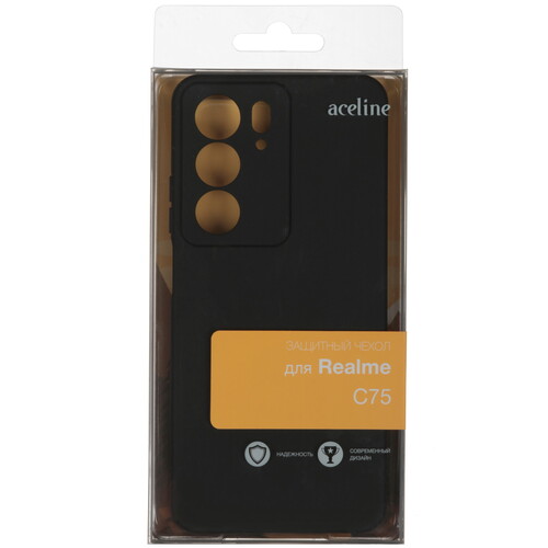 Купить Накладка  Aceline Fresh для realme C75 черный  9238076. Характеристики, отзывы и цены в Донецке