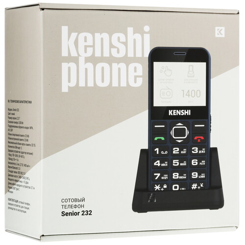 Купить Сотовый телефон KENSHI Senior 232 синий/черный  9187774. Характеристики, отзывы и цены в Донецке