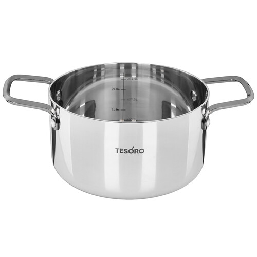 Купить Кастрюля Tesoro Asti КС634 3.4 л 20 см серебристый  9165232. Характеристики, отзывы и цены в Донецке