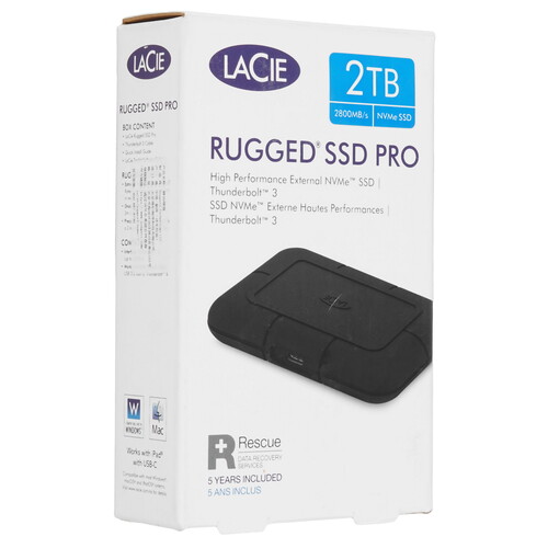 Купить 2048 ГБ Внешний SSD LaCie Rugged Pro SSD Thunderbolt3  4760165. Характеристики, отзывы и цены в Донецке