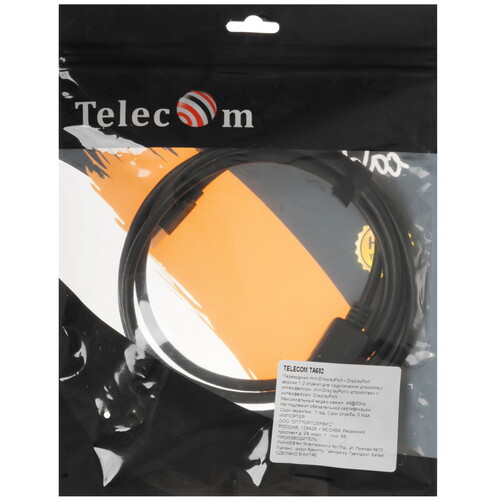 Купить Кабель  Telecom mini DisplayPort - DisplayPort, 1.8 м  5471618. Характеристики, отзывы и цены в Донецке