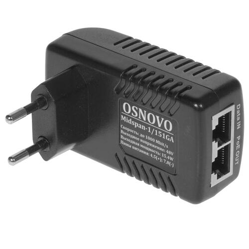 Купить Инжектор PoE OSNOVO Midspan-1/151GA  4719514. Характеристики, отзывы и цены в Донецке