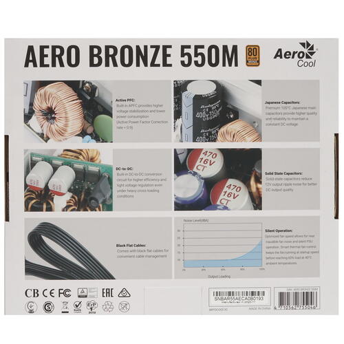 Купить Блок питания AeroCool AERO BRONZE 550M  4714754. Характеристики, отзывы и цены в Донецке