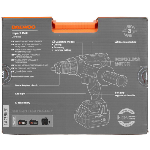 Купить Дрель-шуруповерт Daewoo DAA 7521Li SET 21V  9144104. Характеристики, отзывы и цены в Донецке