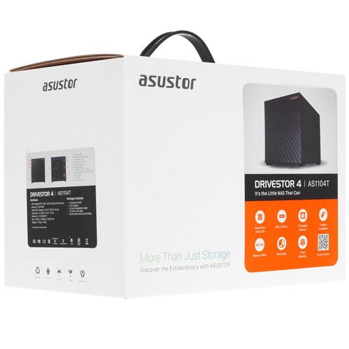 Купить Сетевое хранилище (NAS) ASUSTOR DRIVESTOR 4  4851406. Характеристики, отзывы и цены в Донецке