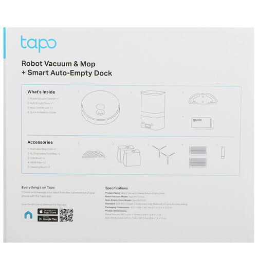 Купить Робот-пылесос TP-Link Tapo RV10 Plus белый  5411522. Характеристики, отзывы и цены в Донецке