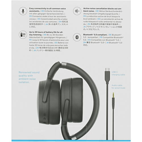 Купить Беспроводные/проводные наушники EPOS Sennheiser HD 450 BT черный  5081449. Характеристики, отзывы и цены в Донецке