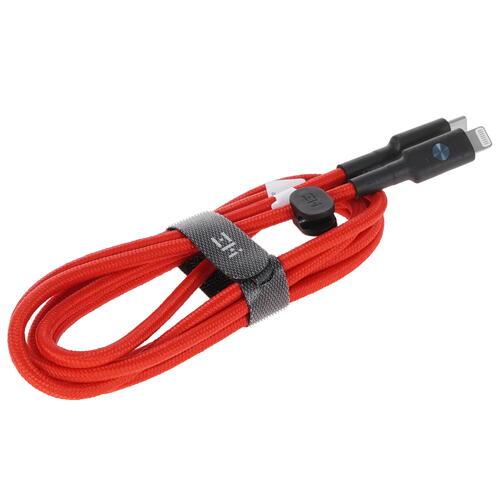 Купить Кабель круглый ZMI Lightning 8-pin MFI - USB Type-C красный 1.5 м  5099594. Характеристики, отзывы и цены в Донецке