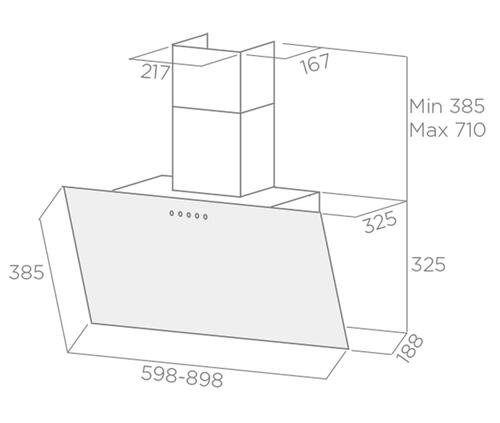 Купить Вытяжка наклонная Elica SHEEN WH/A/60 белый/серебристый  8189977. Характеристики, отзывы и цены в Донецке