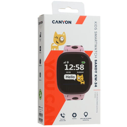 Купить Детские часы Canyon Sandy KW-34 розовый  4888593. Характеристики, отзывы и цены в Донецке
