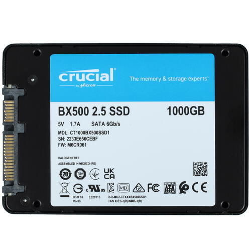 Купить 1000 ГБ 2.5" SATA накопитель Crucial BX500 [CT1000BX500SSD1]  5072581. Характеристики, отзывы и цены в Донецке