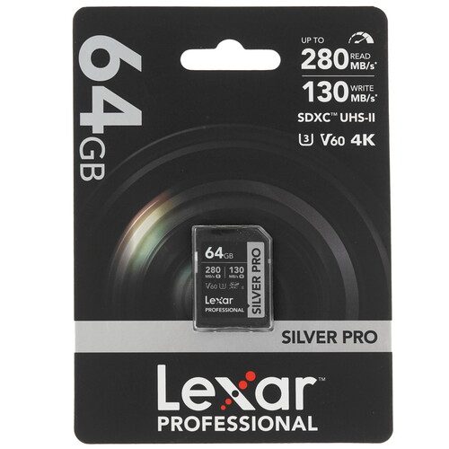 Купить Карта памяти Lexar Professional Silver Pro SDXC 64 ГБ  9262245. Характеристики, отзывы и цены в Донецке
