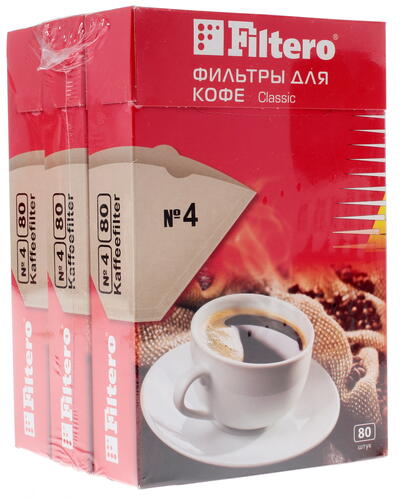 Купить Одноразовые фильтры Filtero Classic №4 коричневый  1105233. Характеристики, отзывы и цены в Донецке