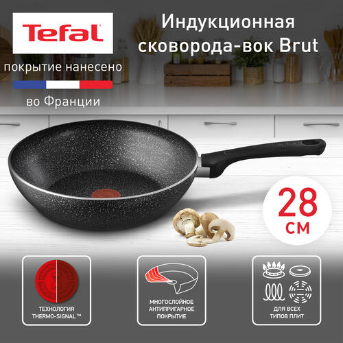 Купить Вок-сковорода Tefal Brut 4220628  5081623. Характеристики, отзывы и цены в Донецке