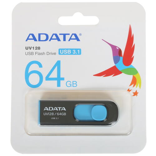 Купить Память USB Flash 64 ГБ ADATA UV128 [AUV128-64G-RBE]  1338490. Характеристики, отзывы и цены в Донецке