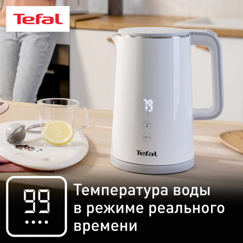Купить Электрочайник Tefal Sense KO693110 белый  5604327. Характеристики, отзывы и цены в Донецке