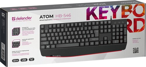 Купить Клавиатура  проводная Defender Atom HB-546  9202986. Характеристики, отзывы и цены в Донецке