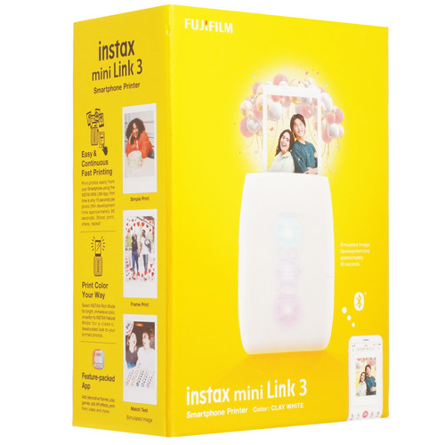 Купить Компактный фотопринтер Fujifilm Instax MINI LINK 3 белый  5618614. Характеристики, отзывы и цены в Донецке