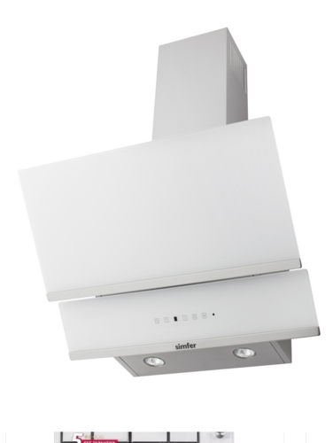 Купить Вытяжка наклонная Simfer SM63W1 белый/белый, серебристый  9211412. Характеристики, отзывы и цены в Донецке