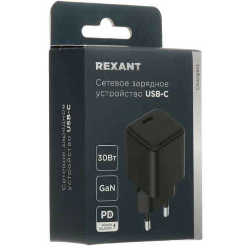 Купить Сетевое зарядное устройство REXANT черный  5472029. Характеристики, отзывы и цены в Донецке
