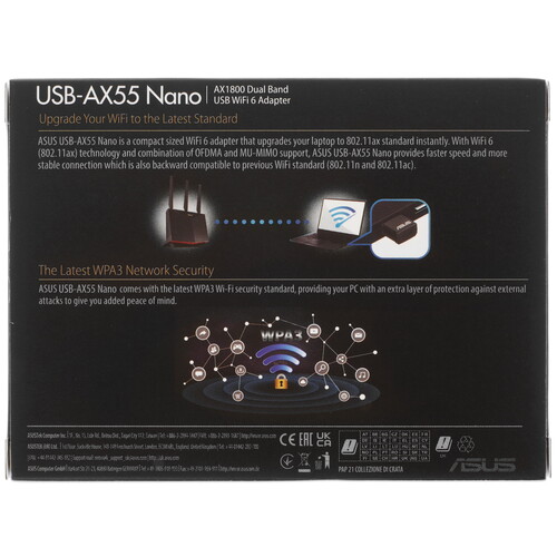 Купить Wi-Fi адаптер ASUS USB-AX55 Nano  5088228. Характеристики, отзывы и цены в Донецке