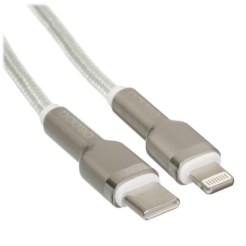 Купить Кабель круглый DEPPA Lightning 8-pin - USB Type-C белый 1 м  9113484. Характеристики, отзывы и цены в Донецке