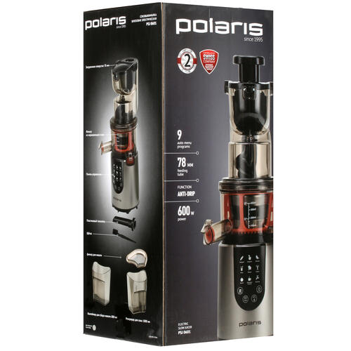 Купить Соковыжималка электрическая Polaris PSJ 0601 серебристый  1673151. Характеристики, отзывы и цены в Донецке