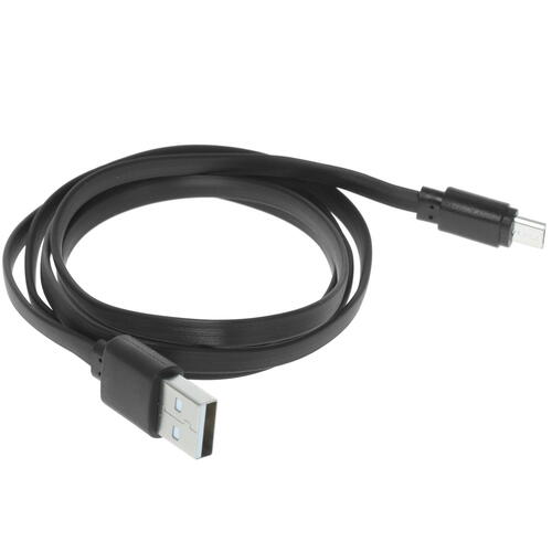 Купить Кабель плоский FinePower micro USB - USB 2.0 Type-A черный 1 м  1399142. Характеристики, отзывы и цены в Донецке