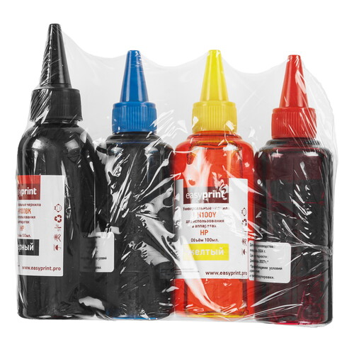 Купить Чернила  EasyPrint I-H100_SET голубой, желтый, пурпурный, черный  9115232. Характеристики, отзывы и цены в Донецке