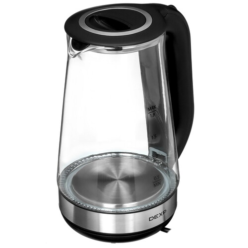 Купить Электрочайник DEXP EK-12GJB черный  9072289. Характеристики, отзывы и цены в Донецке