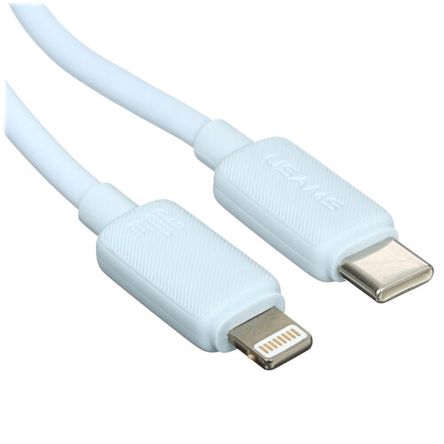 Купить Кабель круглый USAMS Lightning 8-pin - USB Type-C голубой 1 м  5480418. Характеристики, отзывы и цены в Донецке