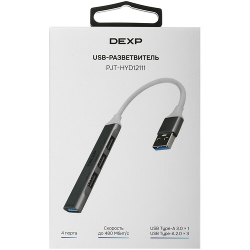 Купить USB-разветвитель DEXP PJT-HYD12111  9224715. Характеристики, отзывы и цены в Донецке