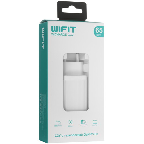 Купить Сетевое зарядное устройство Wifit WICHARGE GC2 белый  5484698. Характеристики, отзывы и цены в Донецке