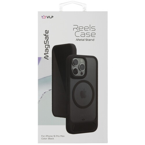 Купить Накладка  VLP Reels Case для Apple iPhone 16 Pro Max черный/прозрачный  5487091. Характеристики, отзывы и цены в Донецке