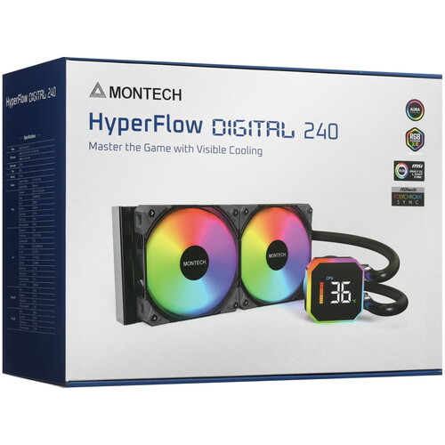 Купить Система охлаждения Montech HyperFlow Digital 240 черная  5633179. Характеристики, отзывы и цены в Донецке