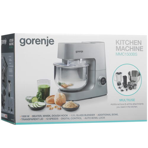 Купить Кухонная машина Gorenje MMC1500BS серебристый  9087328. Характеристики, отзывы и цены в Донецке