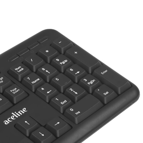 Купить Клавиатура+мышь  проводная  Aceline KM-1208U черный  5621612. Характеристики, отзывы и цены в Донецке