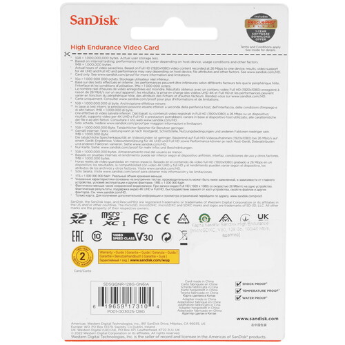 Купить Карта памяти SanDisk High Endurance microSDXC 128 ГБ [SDSQQNR-128G-GN6IA]  5470856. Характеристики, отзывы и цены в Донецке